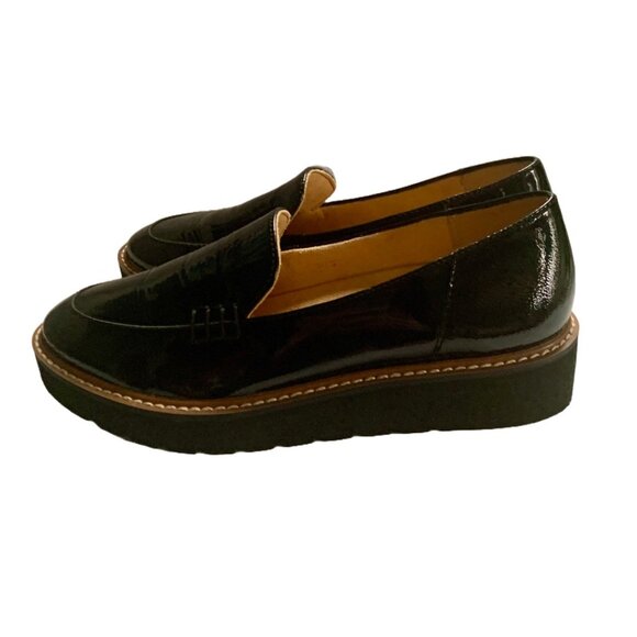 NWOB NATURALIZER Women's Andie Black Patent Leather Platform Slip-on Loafers 5.5 - Picture 6 of 6
